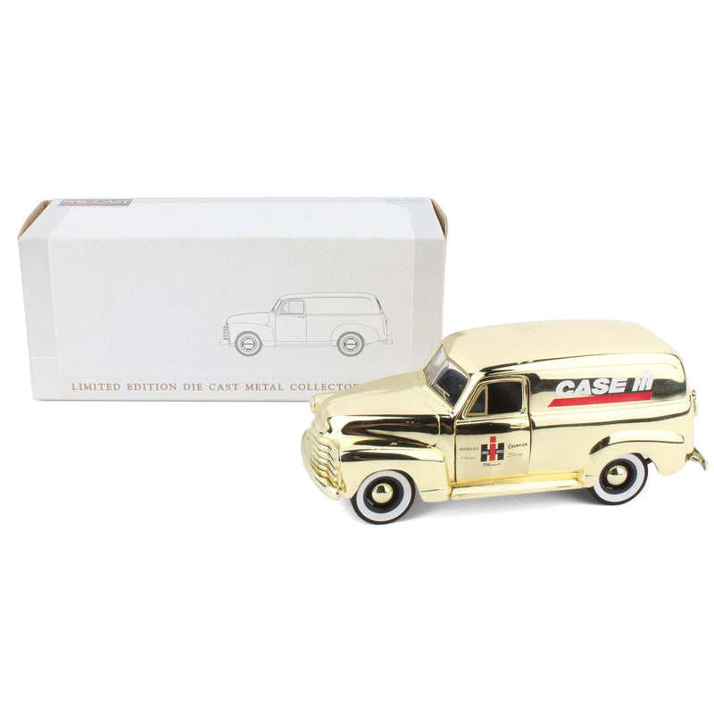 1/25 Gold Chrome 100th IH Anniversary 1952 Chevrolet 3100 Panel Truck Collector Bank by SpecCast