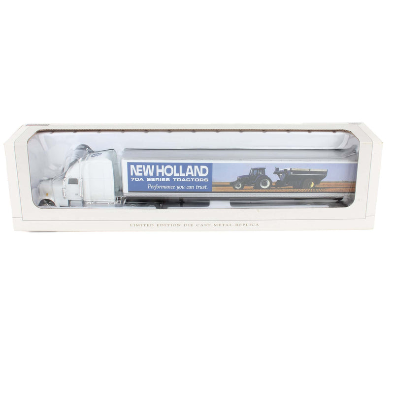 1/64 New Holland 70A Series Tractors Classic Freightliner XL Semi Truck & Trailer by SpecCast