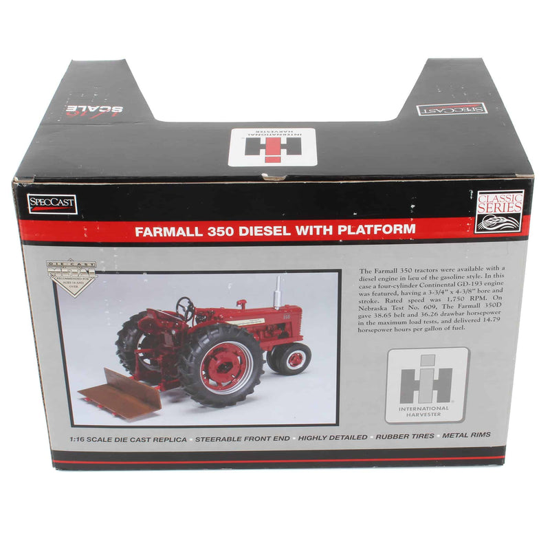 1/16 IH Farmall 350 Diesel Tractor with Rear Platform by SpecCast