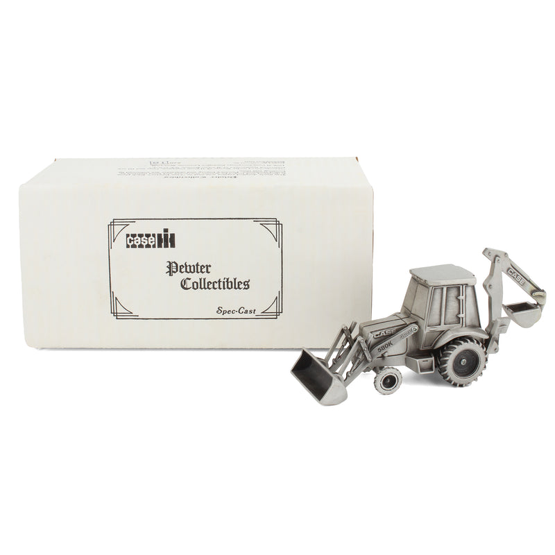 1/43 Pewter Collectible Case 580K Backhoe Loader by SpecCast, Limited Edition