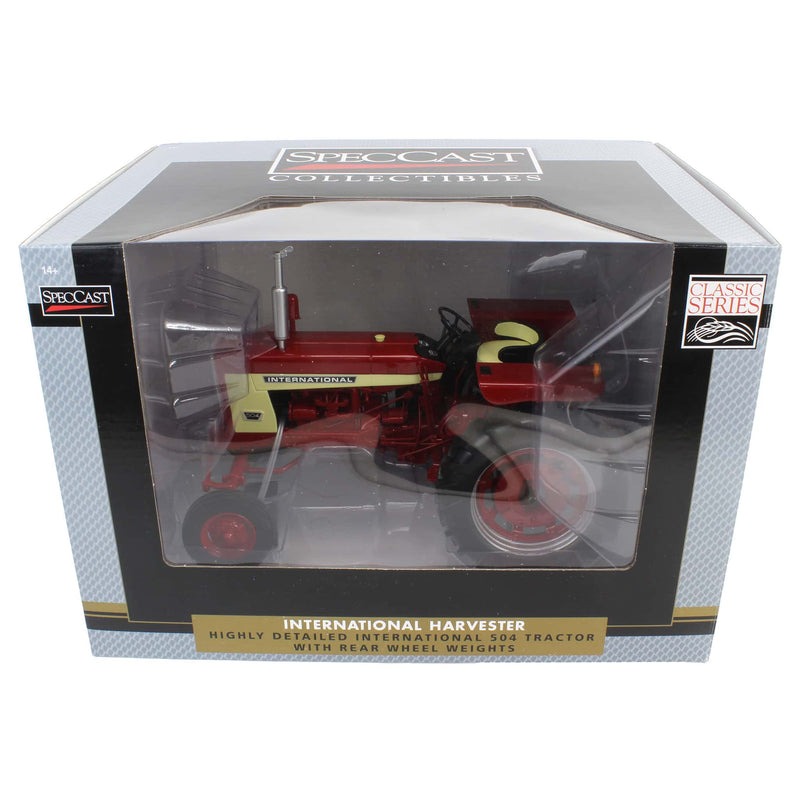 1/16 IH Farmall 504 Tractor with Wide Front & Rear Wheel Weights by SpecCast