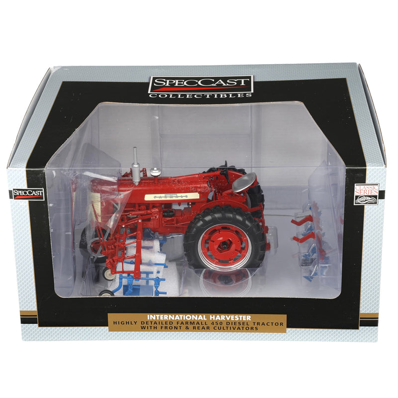1/16 Farmall 450 Tractor with Front & Rear Cultivators by SpecCast