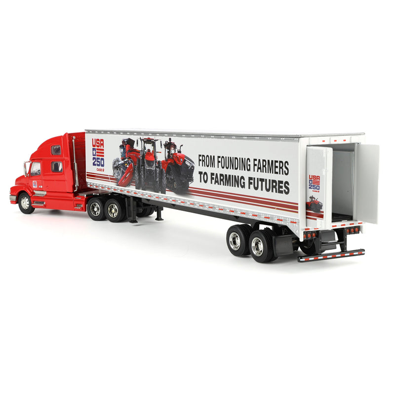 1/64 Volvo 770 Semi Truck with Box Trailer by SpecCast, Case IH USA "Commemorating 250 Years"