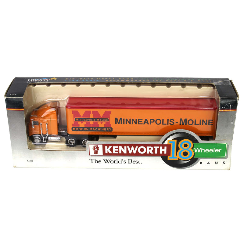 1/64 Kenworth K100E Cabover Semi with Minneapolis Moline Box Trailer Bank