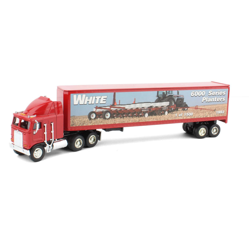 1/64 Kenworth K100E Semi Truck w/ Diecast White 6000 Series Planter Limited Edition Trailer by SpecCast
