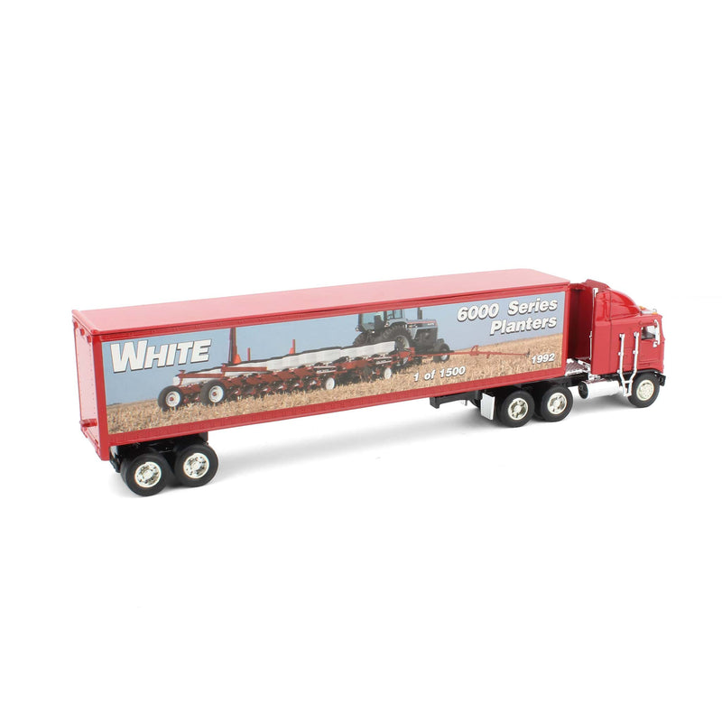 1/64 Kenworth K100E Semi Truck w/ Diecast White 6000 Series Planter Limited Edition Trailer by SpecCast