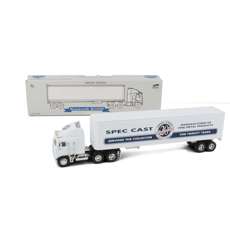 1/64 1/64 Kenworth K100E Semi Truck w/ Diecast Trailer, SpecCast 20th Anniversary
