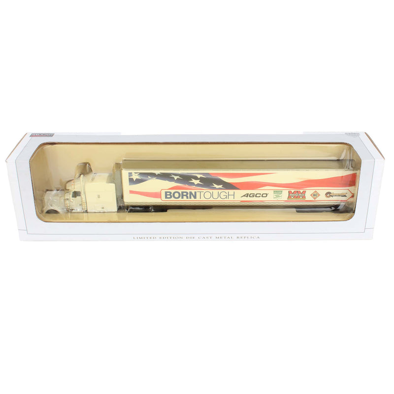 1/64 Kenworth W900 AGCO "Born Tough" Semi Truck & Trailer with Patriotic American Flag Deco by SpecCast