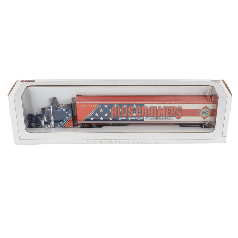 1/64 Allis Chalmers Kenworth W900 Semi Truck & Trailer by SpecCast, American Flag Patriotic Deco