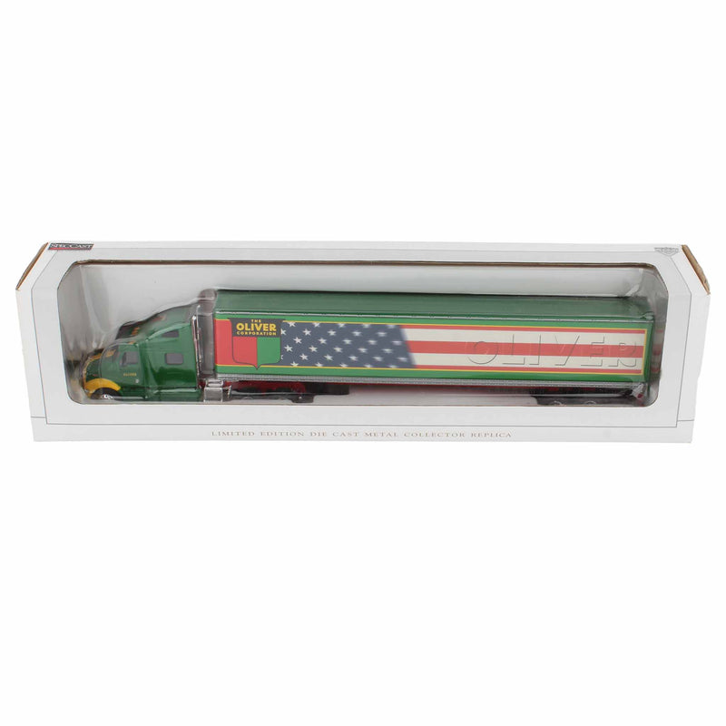 1/64 Oliver Peterbilt 387 Semi Truck & Trailer by SpecCast, American Flag Patriotic Deco
