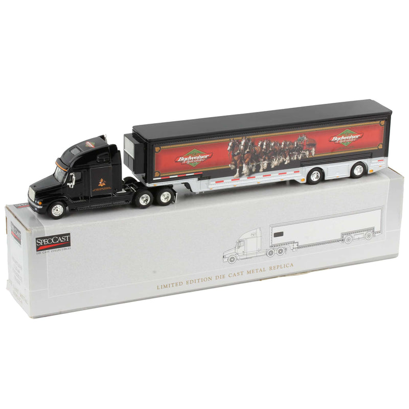 1/64 Freightliner C120 Semi with Budweiser Clydesdale Horses Featherlite Trailer by SpecCast