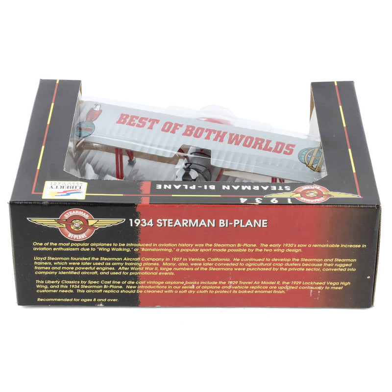 Case IHC Diecast 1934 Best Of Both Worlds Stearman Plane Bank