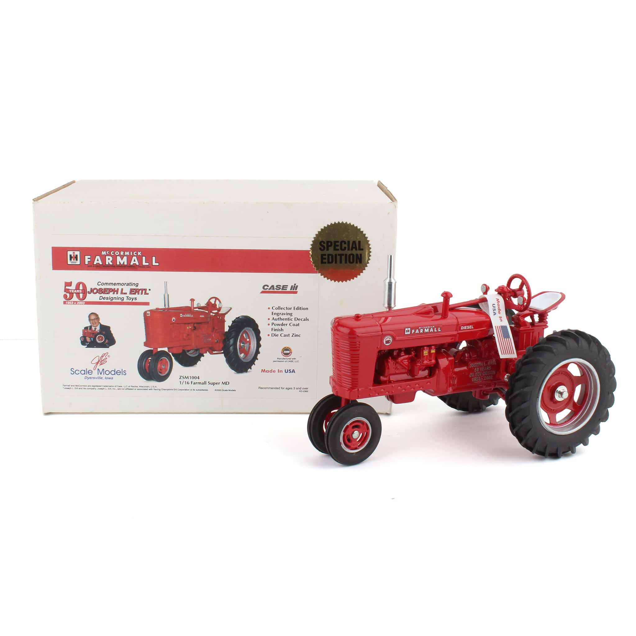 1/16 IH Farmall Super MD Tractor with Narrow Front, Joseph L. Ertl