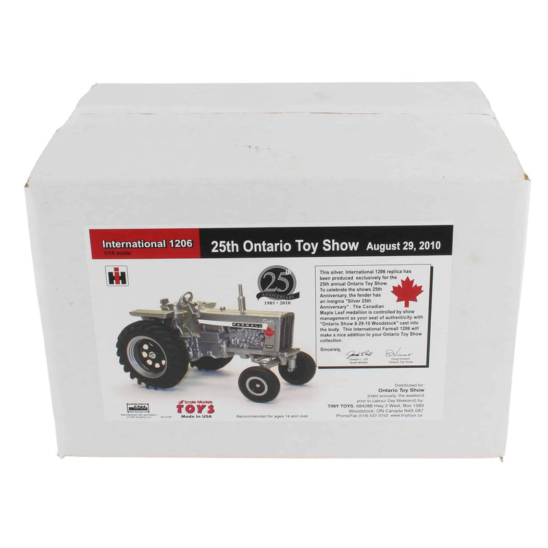 1/16 International Harvester 1206 Tractor, Silver 25th Ontario Toy Show Edition by Scale Models
