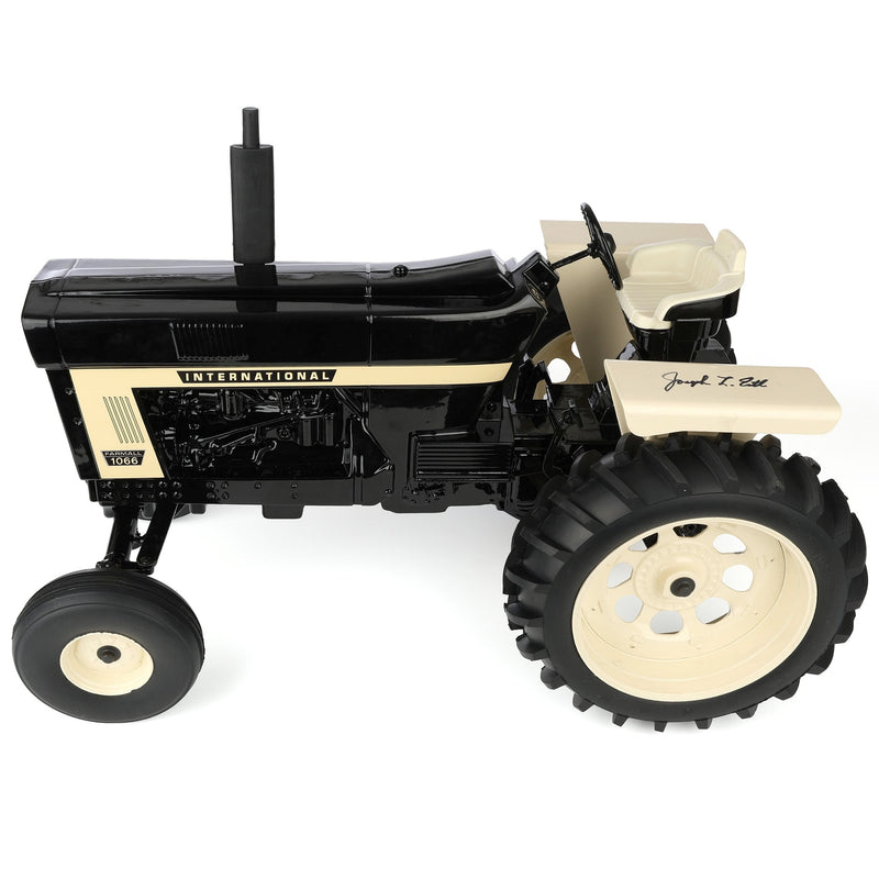 Signed by Joe Ertl ~ 1/8 International 1066 Tractor with Wide Front & Rear Fenders, Black Version, Made in the USA