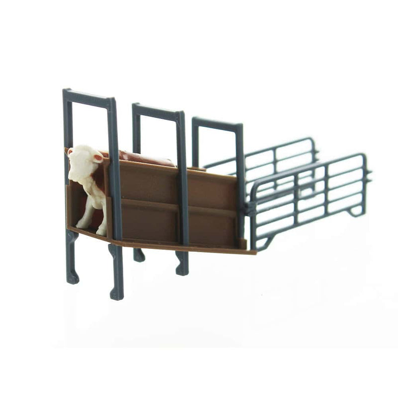 1/64 Brown Cattle Loading Chute, Semi Trailer Height, 3D Printed